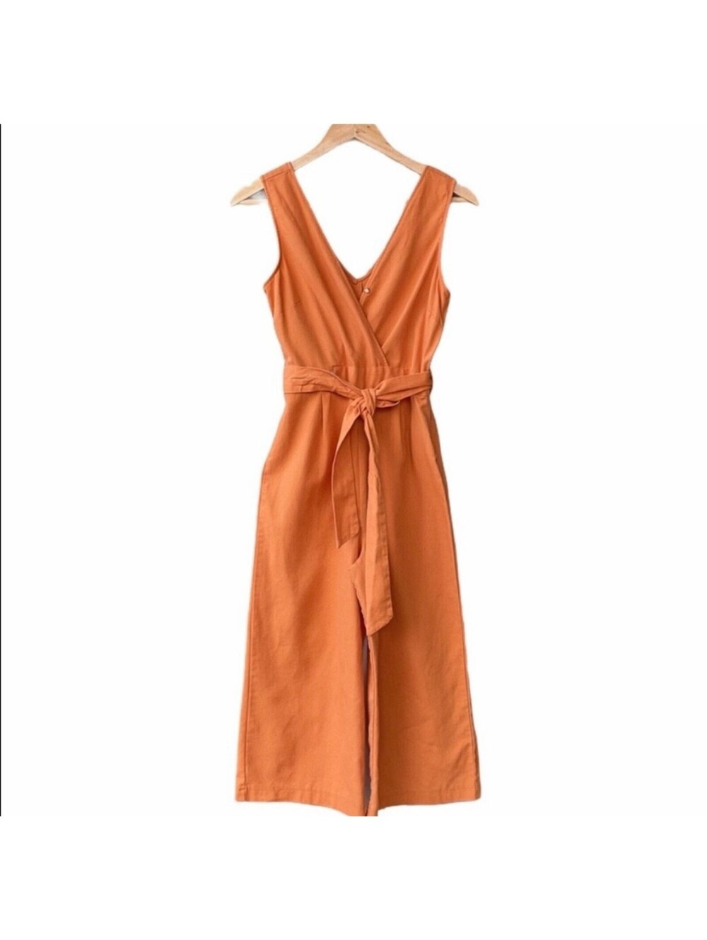 SHINESTAR Orange Sherbet Wide Leg Jumpsuit Small
